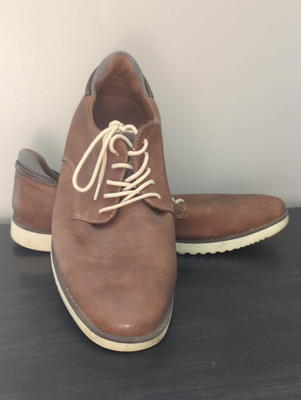 Dr. Scholl's Brown Leather Lace-Up Shoes For Men, 12